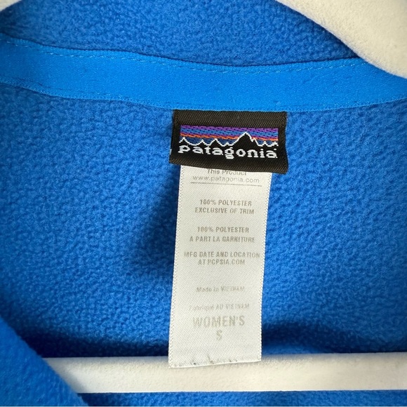 Patagonia Quarter Zip Sweater Womens Small Pullover Blue Jacket Long Sleeve - Picture 5 of 6